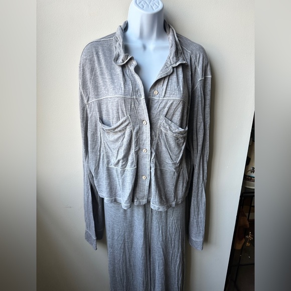 Heather Grey Essential Pajama Set // Free People, Size XXL - Picture 7 of 12